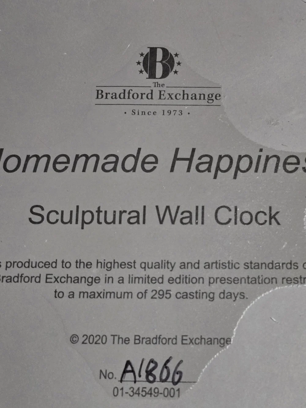 Bradford Exchange Homemade Happiness Wall Clock